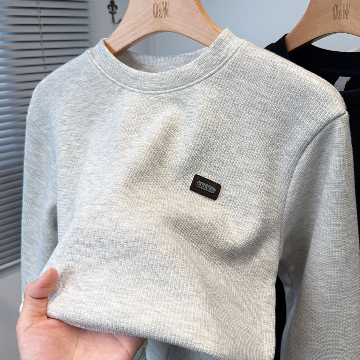 一体绒加绒加厚卫衣男