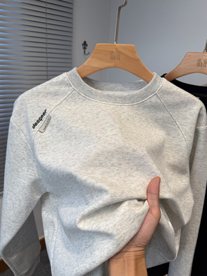 纯色卫衣男2025新款秋季中年男士t恤长袖圆领打底衫休闲内搭上衣