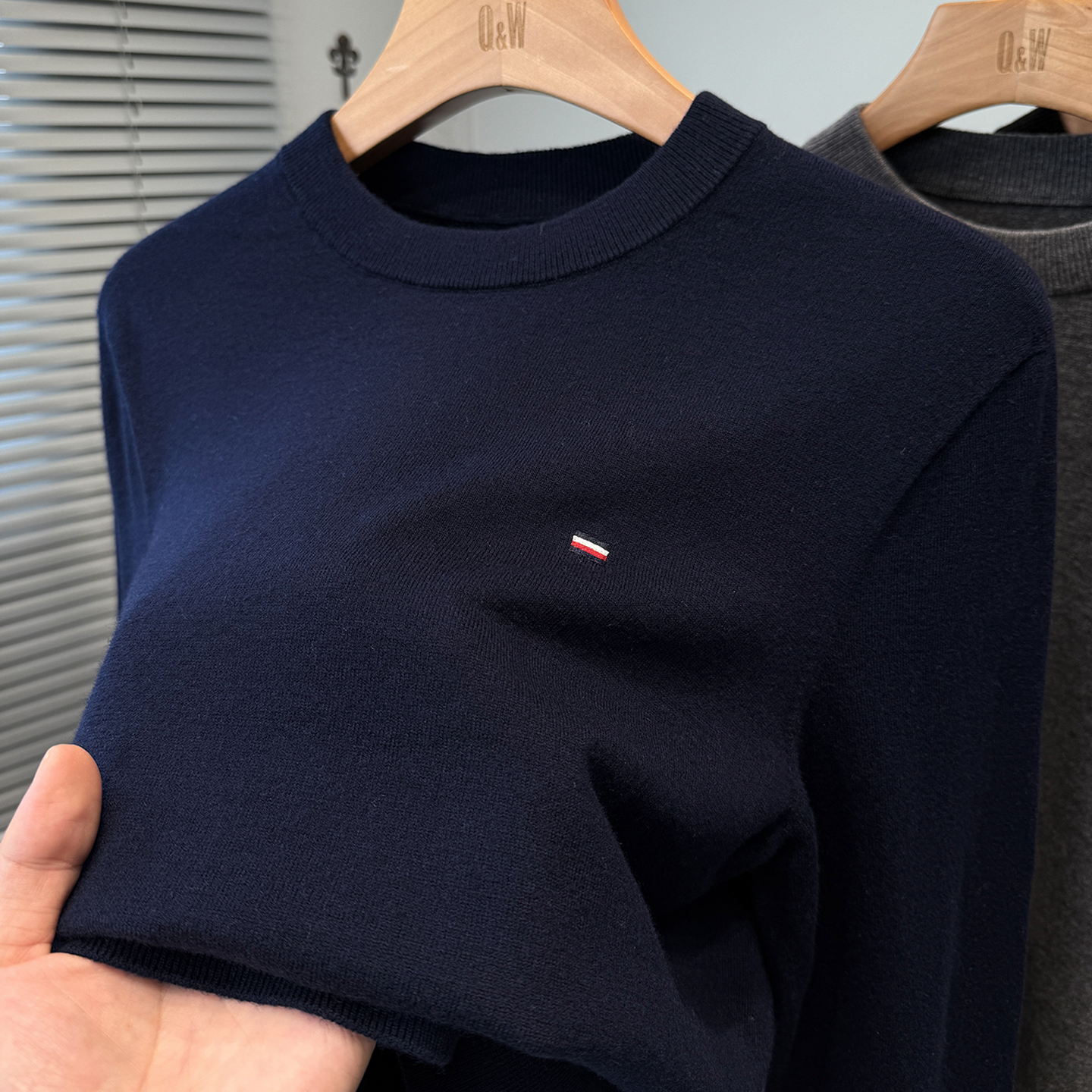 无缝一体美丽诺100%绵羊毛衫男