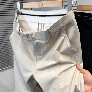 男薄款 休闲裤 中年人商务直筒西裤 男高端长裤 2026年夏季 子正装 新款