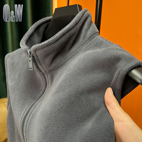 QW冬季马甲男百搭摇粒绒