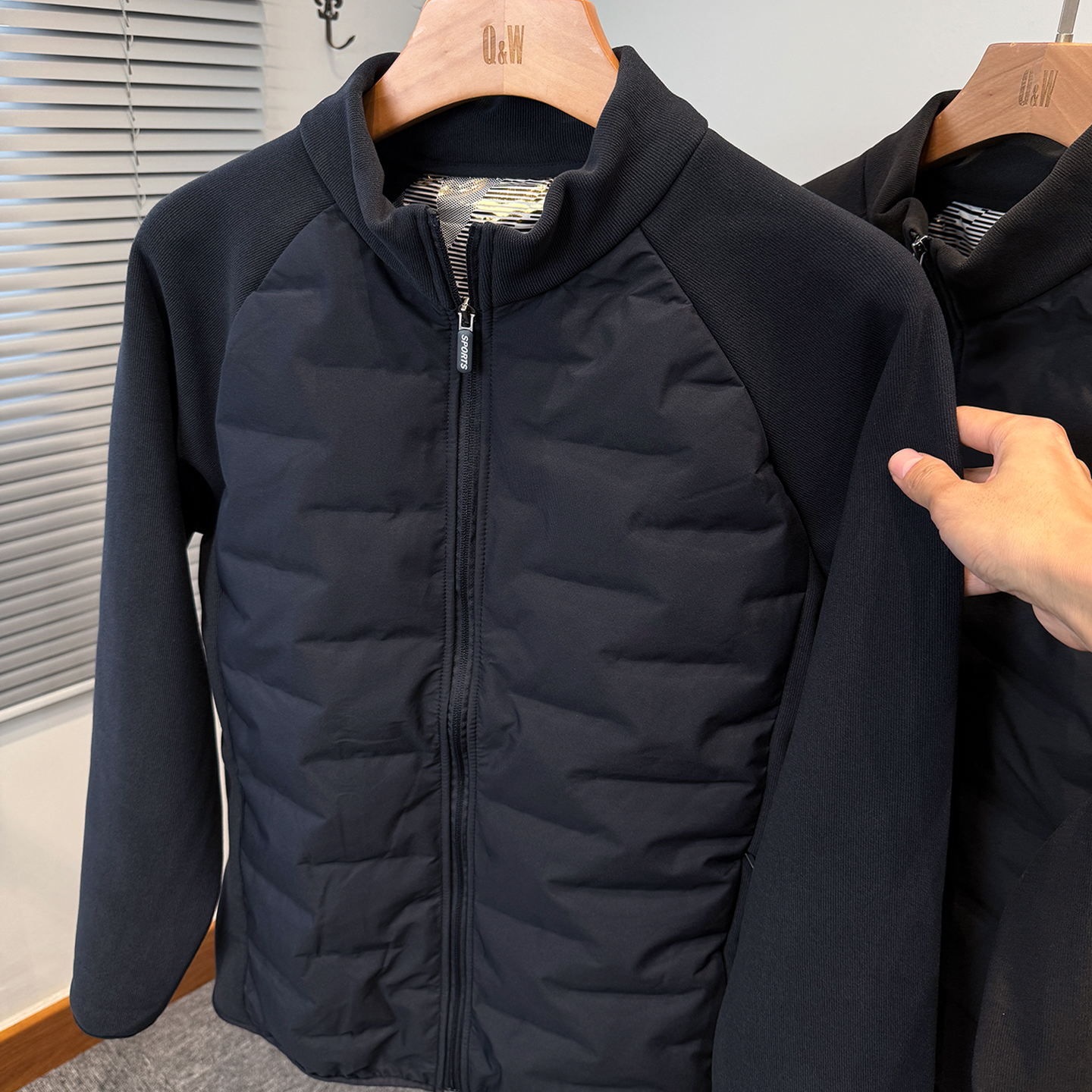 爆款夹克休闲拼接立领棉服男外套