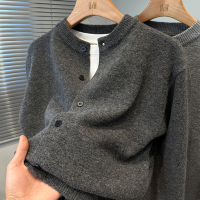 经典百搭开衫男针织衫高级感