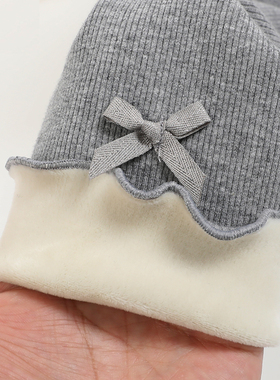 女童加绒打底裤一体绒蝴蝶结弹力大外穿女童裤子加厚白色外穿儿童