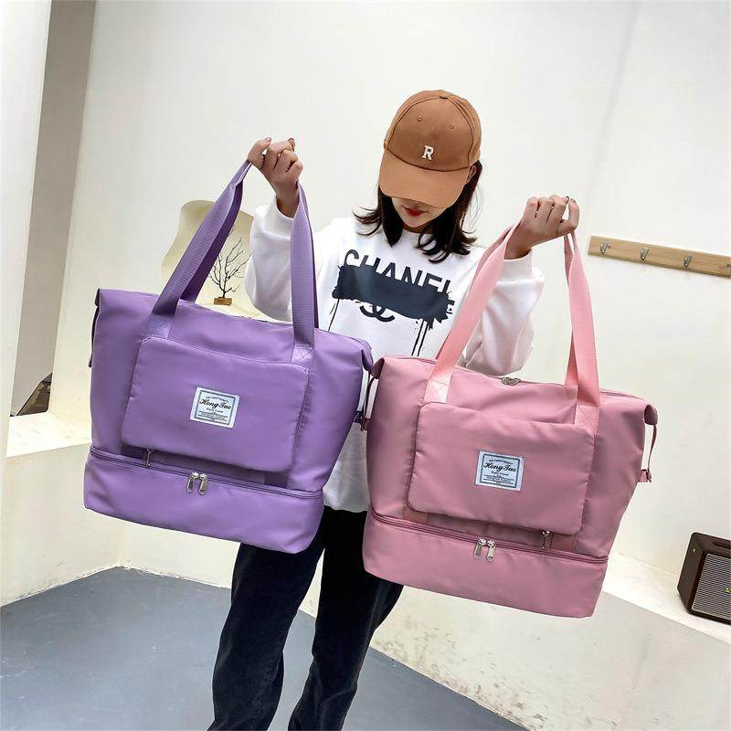 旅行包2021新款潮女大容量折叠手提包待产行李包短途收纳袋健身包