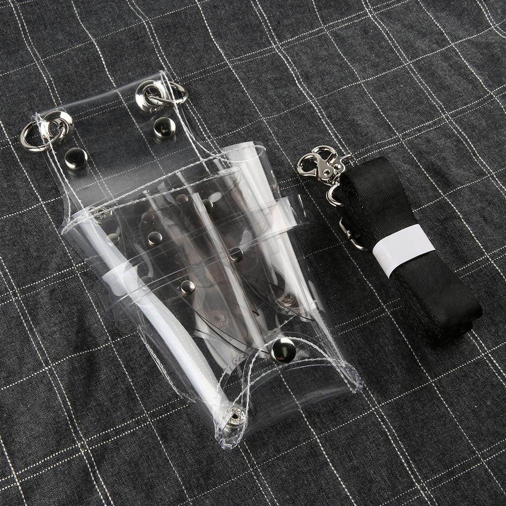 玩美剪刀收纳腰包透明斜跨包剪头理发工具包美发师发廊理发剪刀包