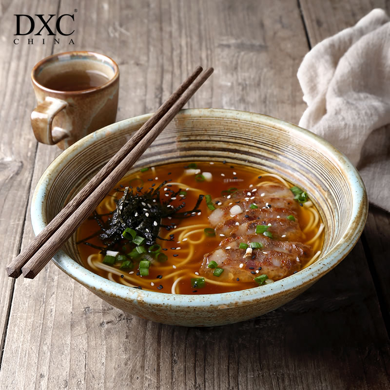 dxc日式拉面创意陶瓷复古大碗