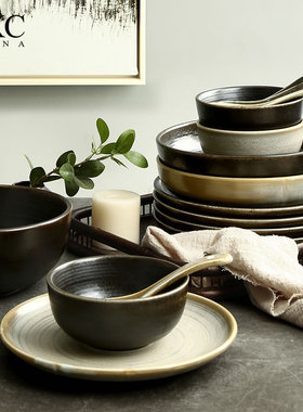 北欧碗碟套装个性创意家用盘子碗2人情侣4人组合简约6人欧式餐具