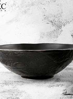 DXC日式陶瓷大碗汤碗 创意家用面碗菜碗 大号泡面碗个性沙拉碗