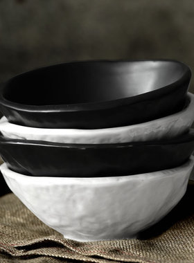 DXC北欧INS风创意米饭碗早餐吃饭碗陶瓷家用套装餐具单只装4.5寸