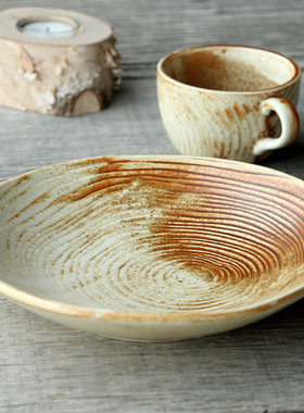 DXC北欧汤盘深盘子创意陶瓷菜盘简约风格网红餐盘家用沙拉意面盘