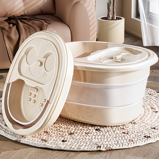 日本折叠泡脚桶家用第一名养生洗脚盆保温按摩过小腿便携式足浴桶