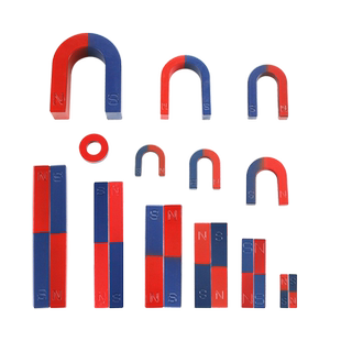 教学磁铁吸铁石条形环形U型马蹄形磁铁大号中号小号全规格教学实验器材
