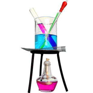 加热套装组合手工DIY水沸腾了烧杯试管加热套餐滴管药匙三脚架酒精灯陶土网搅拌棒全套化学玻璃仪器水温实验