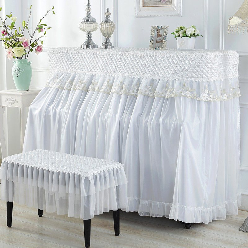 纯色大气钢琴罩公主钢琴套全罩盖布现代简约半罩钢琴防尘罩凳罩子