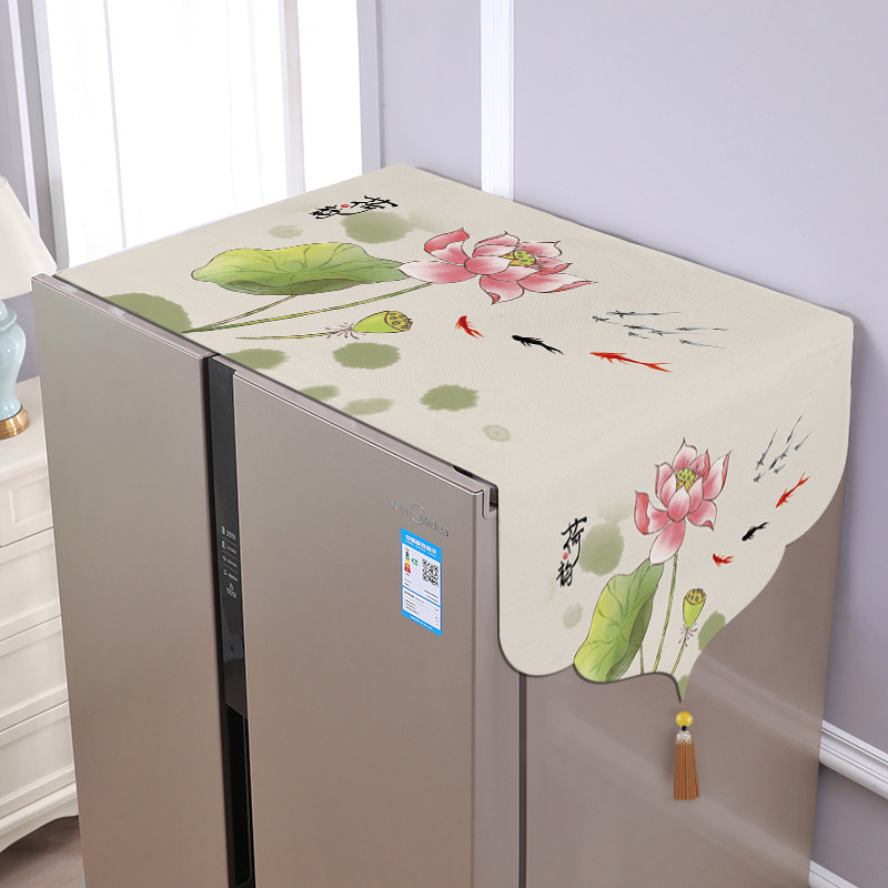 冰箱防尘盖布2026新款单双开门顶罩微波炉洗衣机防尘防晒保护罩套,居家布艺,万能盖巾,淘宝优惠券,粉丝福利购,淘宝优惠卷