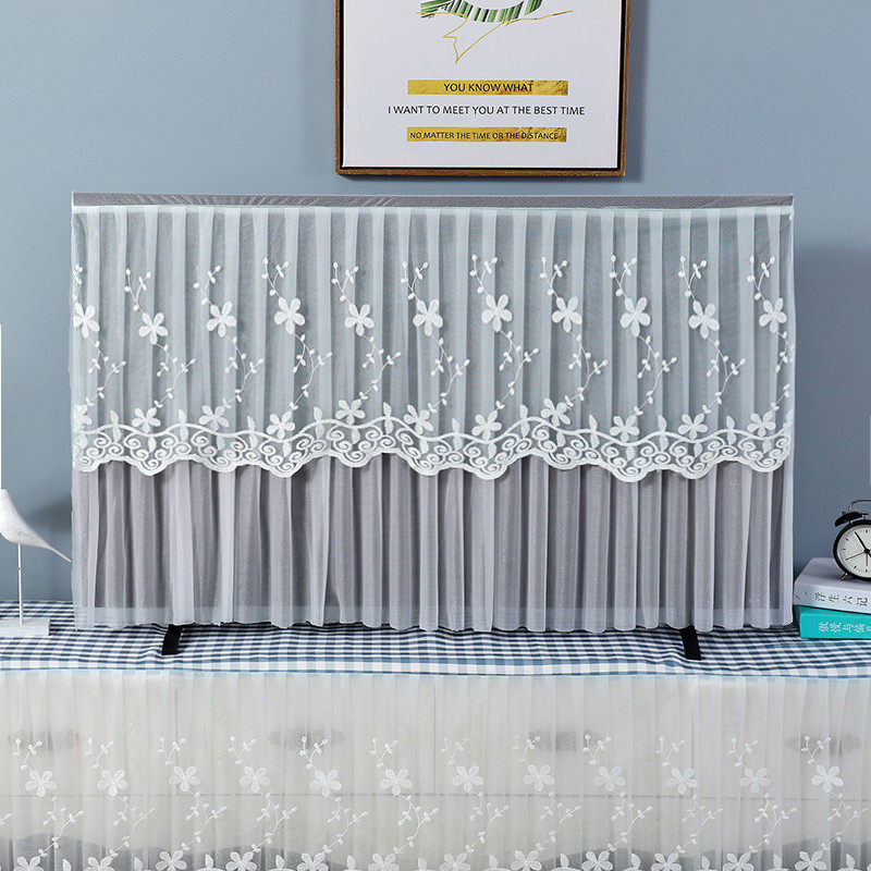 网红法式钢琴布盖布蕾丝简约轻奢北欧美式高档电钢琴罩半罩防尘罩