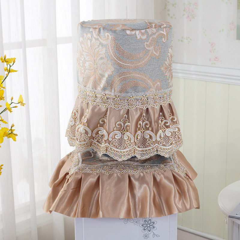 欧式布艺饮水机罩防尘罩田园桶装水罩水桶套立式矿泉水两件套罩子