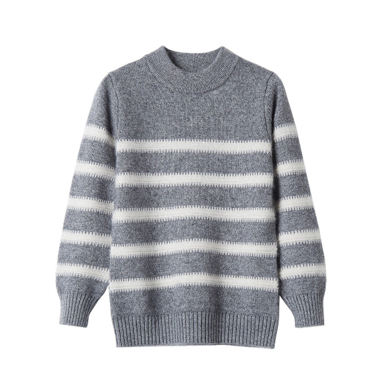 儿童羊绒衫男童女童经典洋气针织衫圆领套头宝宝毛衣中大童可定制