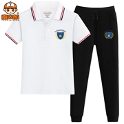 Áo sơ mi nam POLO set quần áo trẻ em 2019 mới hè thể thao cotton polo áo trẻ em lớn 12-15 tuổi thủy triều - Phù hợp với trẻ em