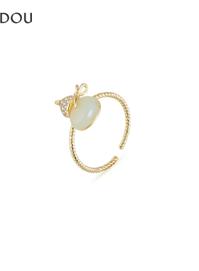 阿吉豆戒指女款休闲时尚细巧尾戒