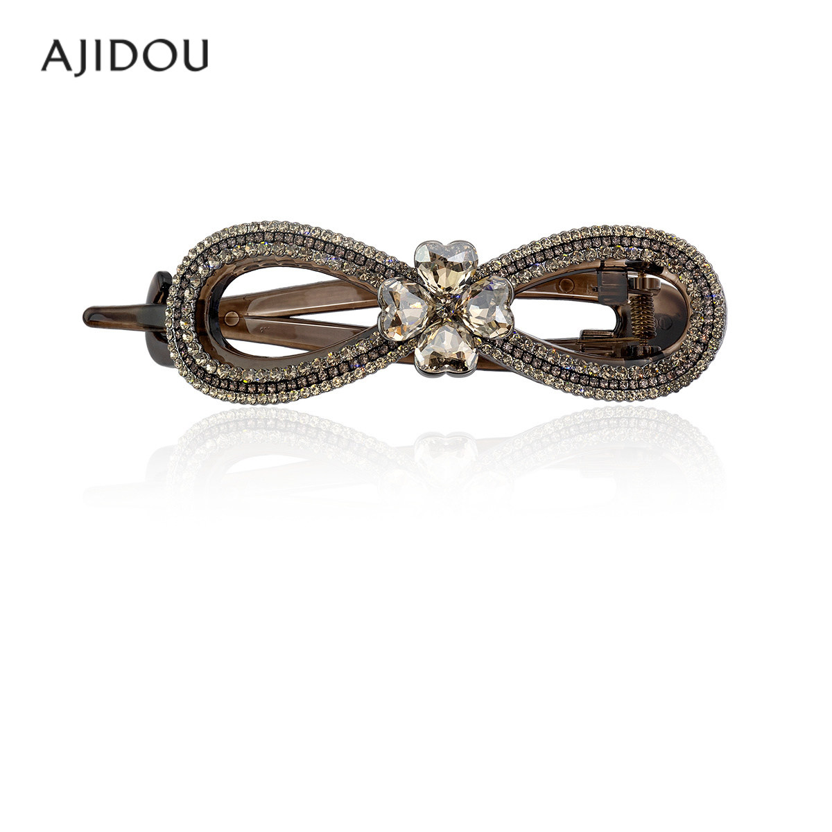AJIDOU阿吉豆女款发饰咖色时尚发夹鸭嘴夹,饰品/流行首饰/时尚饰品新,发饰,淘宝优惠券,粉丝福利购,淘宝优惠卷