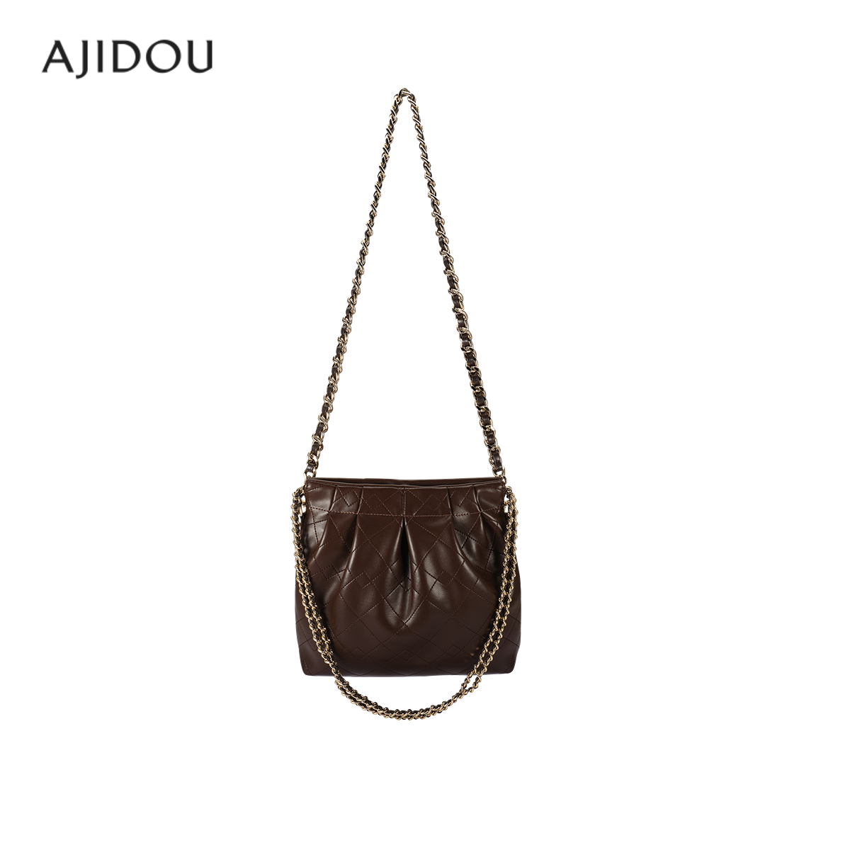 AJIDOU阿吉豆包包女斜挎包休闲时尚款通勤优雅专柜同款单肩包