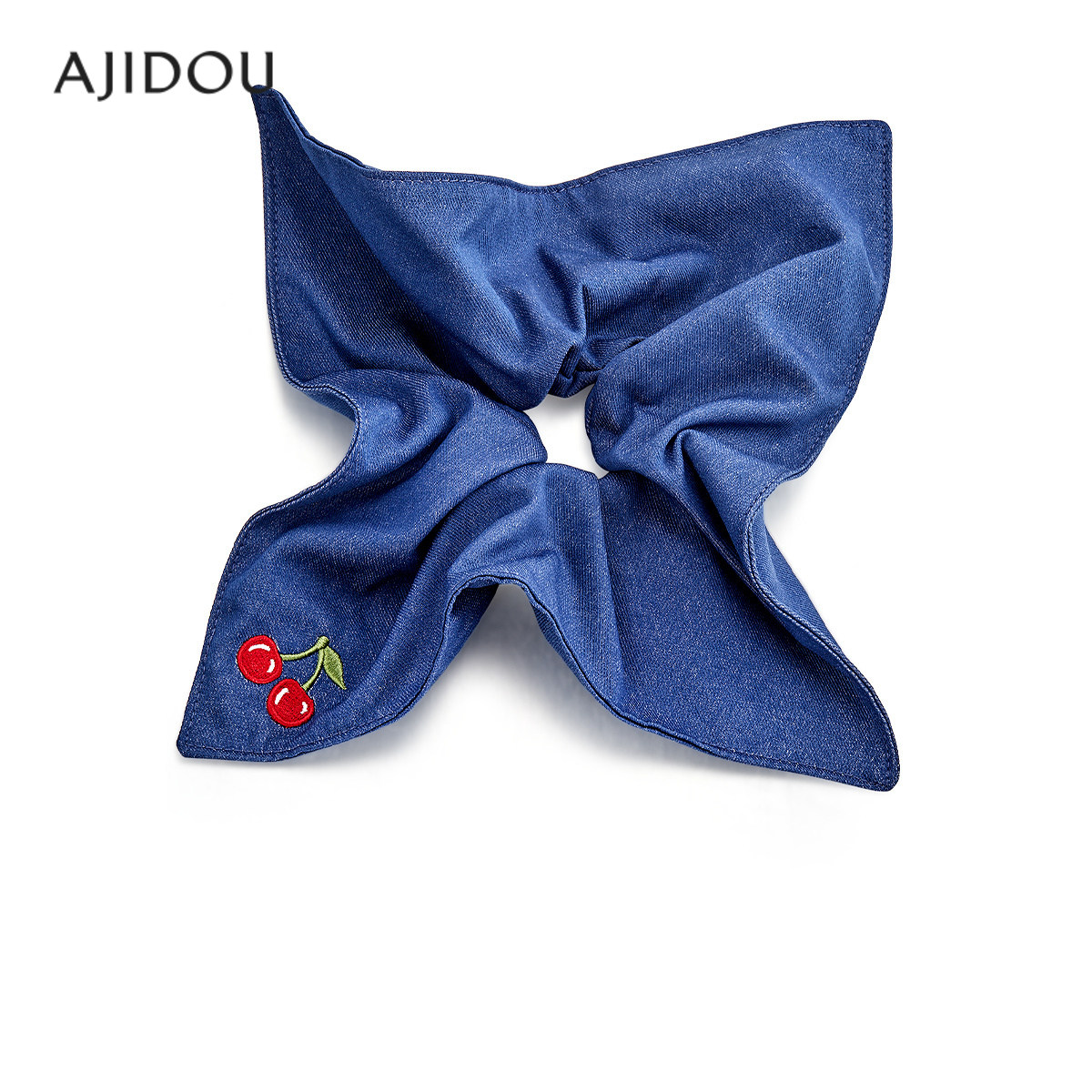 AJIDOU阿吉豆发饰女款法式蓝色樱桃方巾发圈新款温柔小众马尾头绳,饰品/流行首饰/时尚饰品新,发饰,淘宝优惠券,粉丝福利购,淘宝优惠卷