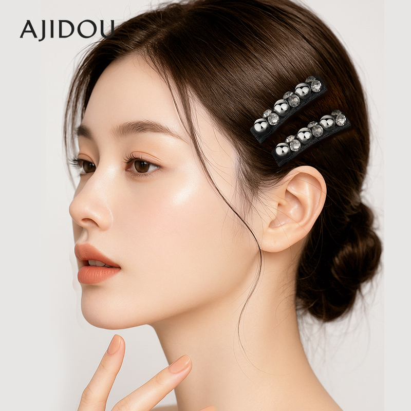 阿吉豆发饰女款侧边夹轻奢感发卡