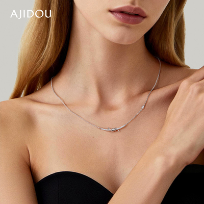AJIDOU阿吉豆项链微笑绳结短颈链