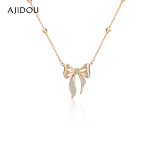 AJIDOU阿吉豆项链女款缤纷岁末系列锁骨链短颈链轻奢高级感毛衣链