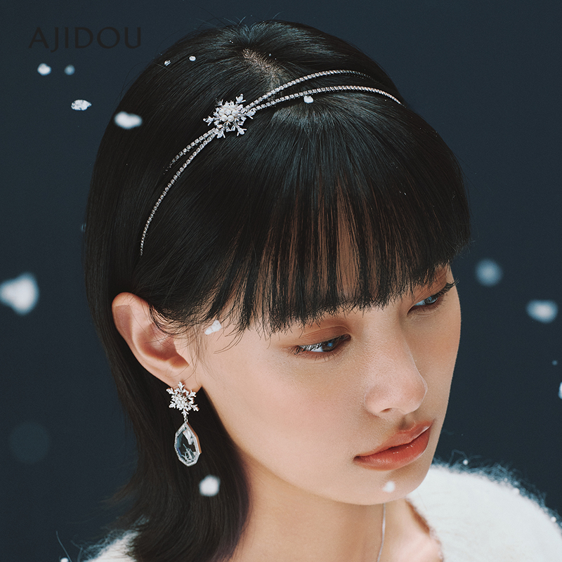 阿吉豆发箍雪夜奇境时尚优雅头箍