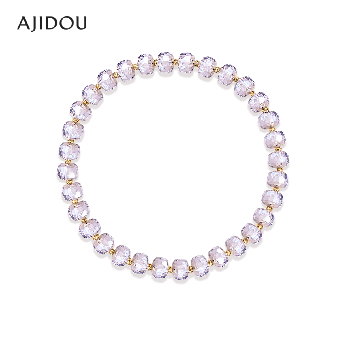 AJIDOU阿吉豆手链女款仿水晶合金手串时尚串珠小众设计高级感手饰