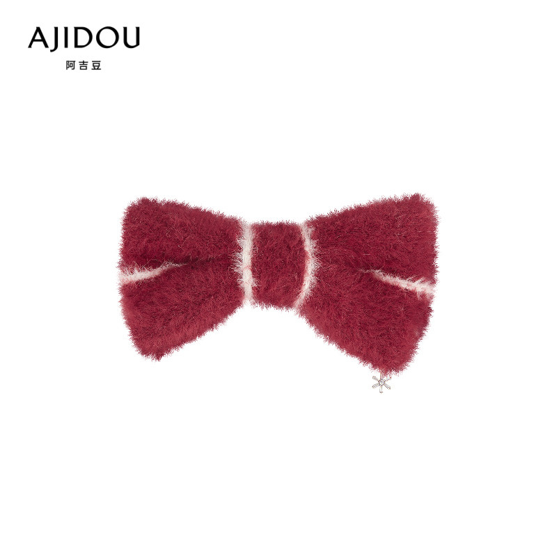 阿吉豆冰凝雪花系列简约蝴蝶发夹