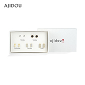 AJIDOU阿吉豆耳钉商场同款 DIY组合耳环通勤精致耳扣星期耳饰耳圈