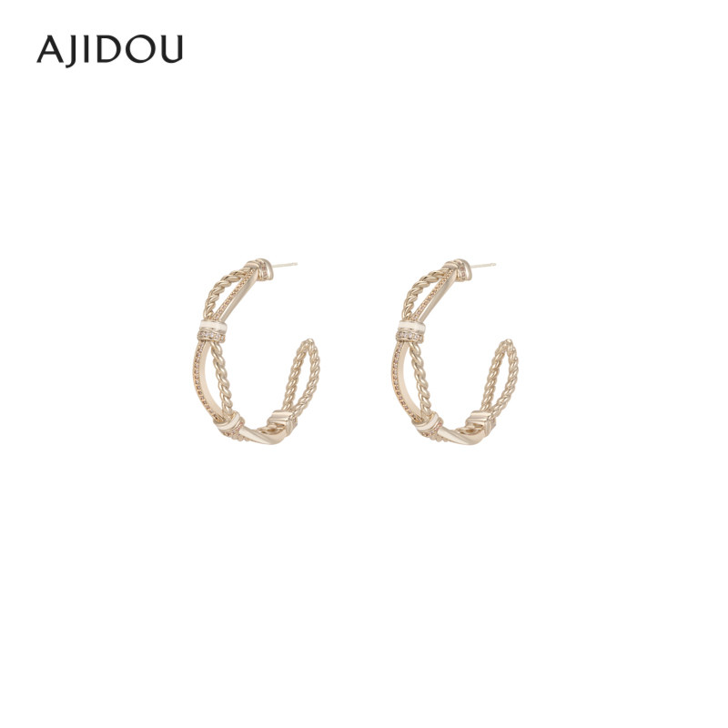 AJIDOU阿吉豆耳环女潮酷圆环线下专柜同款耳钉耳饰,饰品/流行首饰/时尚饰品新,耳环,淘宝优惠券,粉丝福利购,淘宝优惠卷