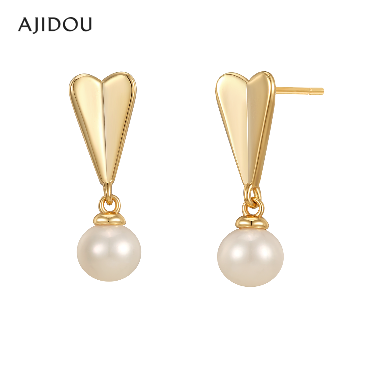 AJIDOU阿吉豆心叹号系列珍珠耳钉
