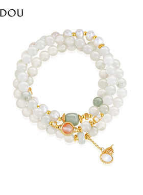 阿吉豆女款手饰时尚叠带串珠手链