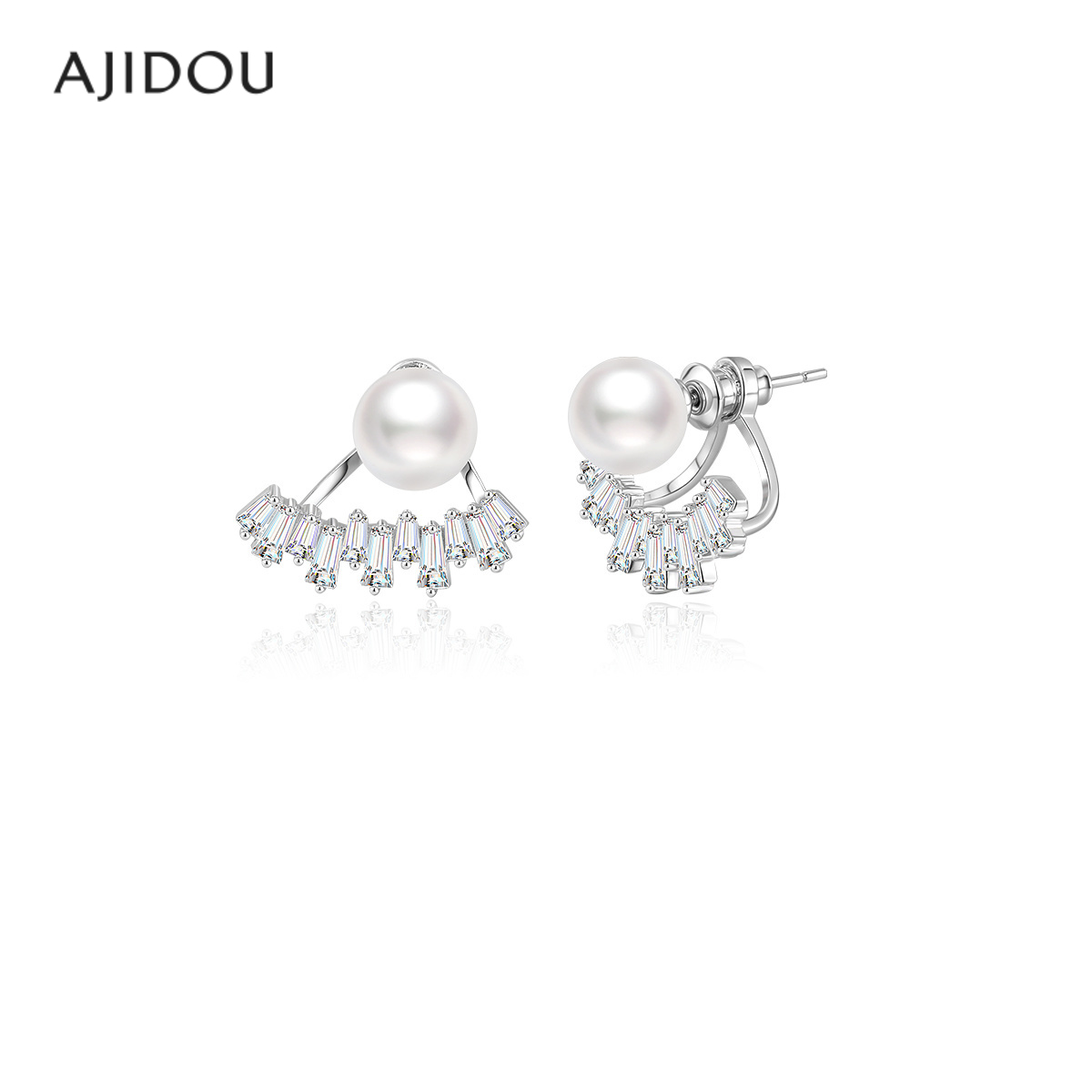 AJIDOU阿吉豆耳钉女珍珠耳钉耳扣