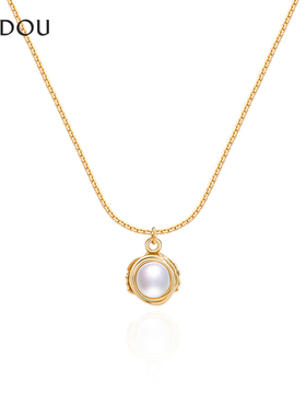 AJIDOU阿吉豆项链女天然珍珠吊坠