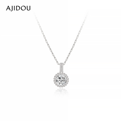 阿吉豆项链时尚合金氧化锆石吊坠