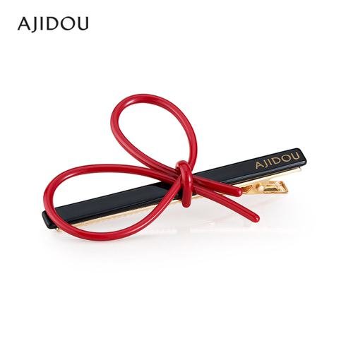 阿吉豆发夹红色小巧鸭嘴夹高弹力