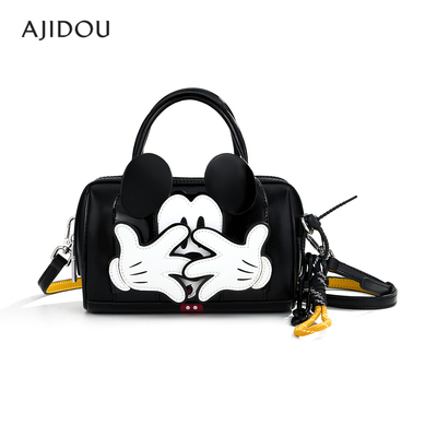 AJIDOU阿吉豆女士皮质复古手提包