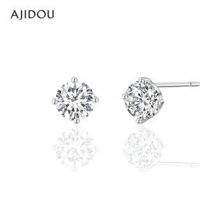 [赵露思同款]AJIDOU阿吉豆耳环女款S925银人鱼之泪耳钉轻奢耳饰品