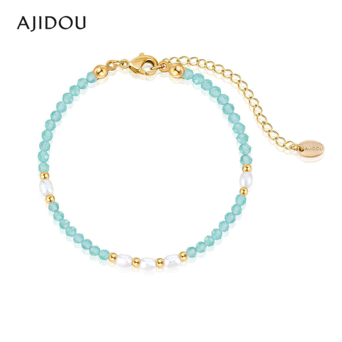 AJIDOU阿吉豆手链女款时尚水晶珍珠手链小众高级感手饰气质手串珠