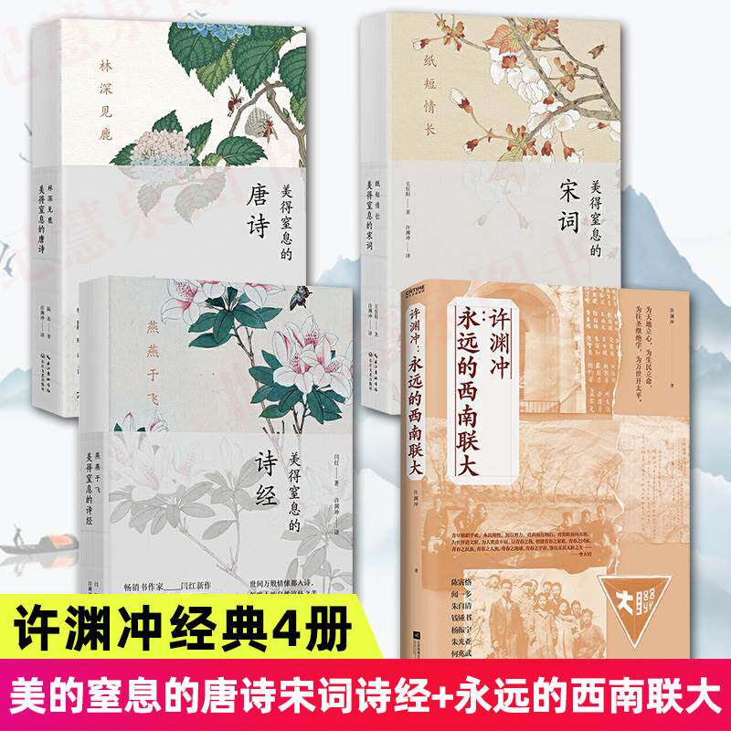 【官方直营】正版 许渊冲4册 美得窒息的唐诗+诗经+宋词+永远的西南联大 许渊冲英译 翻译唐诗 纸短情长 林深见鹿 中英双语对照版怎么样,好用不?