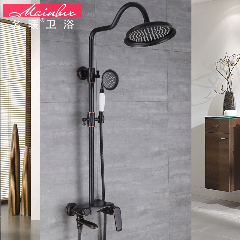 black All copper American style Retro TOILET European style household bathroom Bath Shower pressure boost Flower sprinkling Faucet suitin the Decoration main material , Toiletries , Bathroom faucet , Shower faucet(Set)  category - from Buy2taobao.com to provide professional Taobao agent buy service