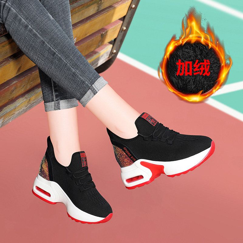 内增高女鞋秋季2021年新款运动鞋百搭休闲鞋旅游鞋冬季加绒鞋子女|ruв категории Женская обувь, 低帮鞋, 时尚休闲鞋 - от Buy2taobao.com для оказания профессиональной услуги покупки агента Taobao