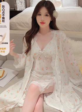 夏季吊带睡裙性感丝绸睡袍