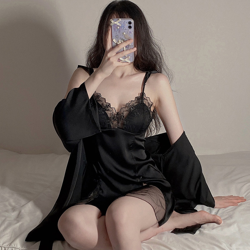 夏季女士性感吊带睡裙图片